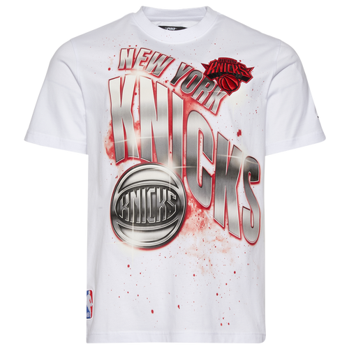 MENS - Pro Standard Knicks Red Chrome FC SS Flex T-Shirt - White