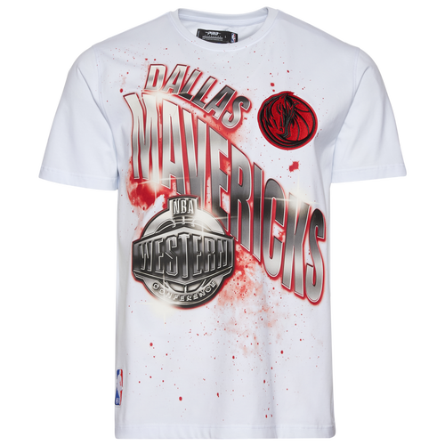 MENS - Pro Standard Mavericks Red Chrome FC SS Flex T-Shirt - White