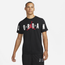 Jordan T-shirt élastique à col ras du cou avec manches courtes - Pour hommes Noir/Rouge