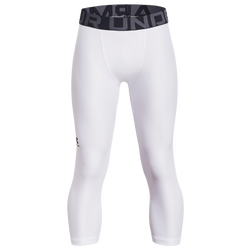 Boys' Grade School - Under Armour Armour HeatGear 3/4 Leggings - Black/White