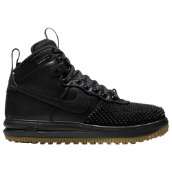 Men's - Nike Lunar Force 1 Duckboot  - Black/Metallic Silver/Anthracite