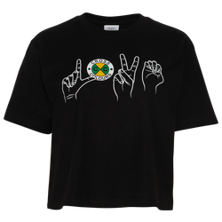 Women's - Cross Colours Logo Cropped Tee - Black/White