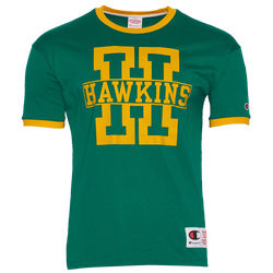 Men's - Champion Stranger Things Short Sleeve T-Shirt - Green/Yellow