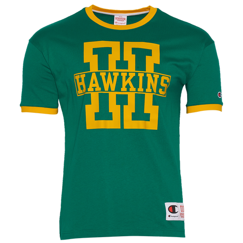 

Champion Mens Champion Stranger Things Short Sleeve T-Shirt - Mens Green/Yellow Size XL
