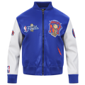 Pro Standard Knicks '26 Finals Champs Leather Varsity Jacket - Pro Standard Royal Blue/White