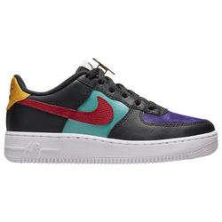 Boys' Grade School - Nike AF1 LV8 - Black/Gym Red/Washed Teal