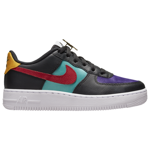 

Boys Nike Nike AF1 LV8 - Boys' Grade School Shoe Black/Gym Red/Washed Teal Size 04.0