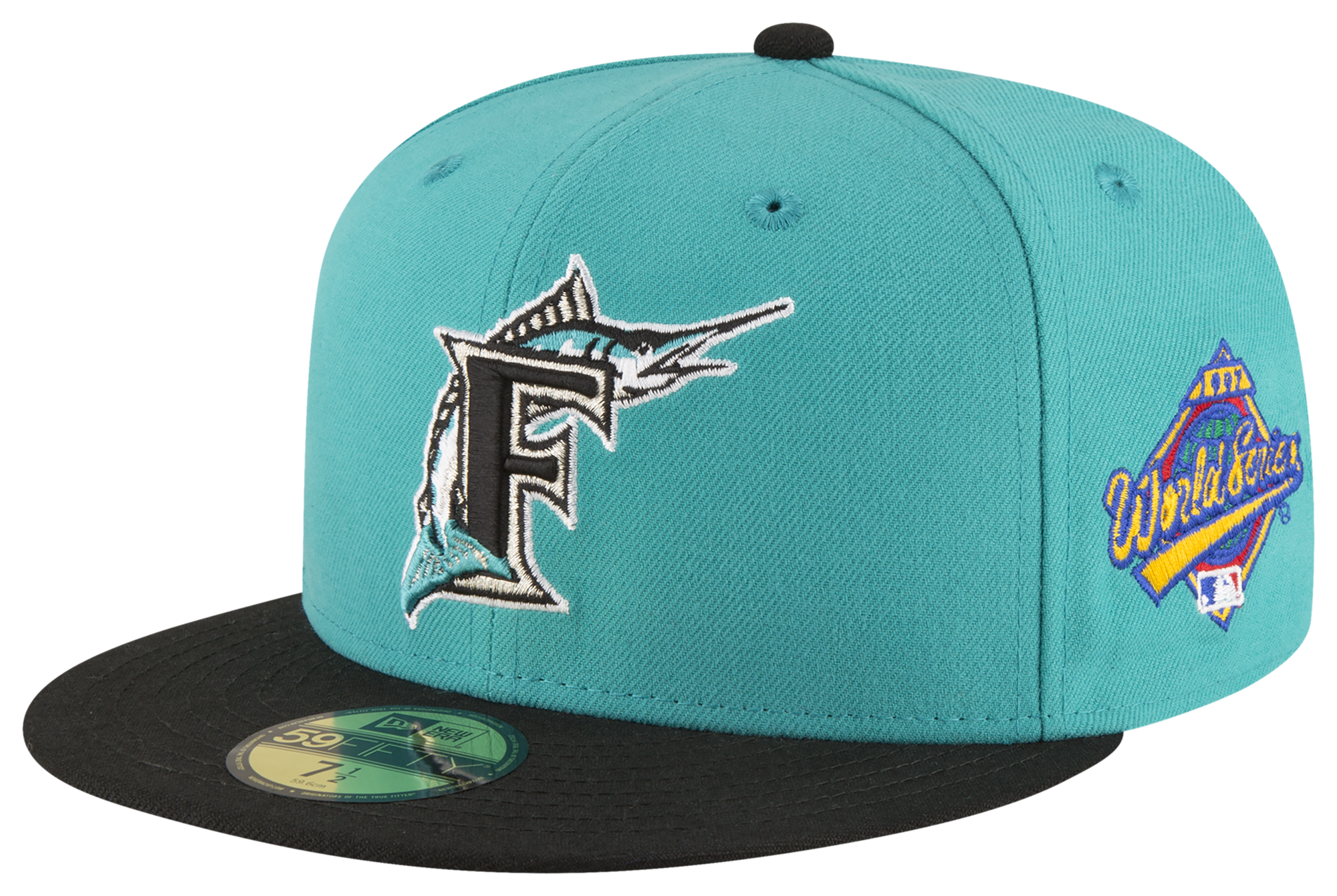 New Era Marlins 59Fifty World Series Side Patch Cap - Men's