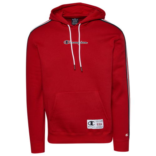 Champion Mens Tag Hoodie In Red navy ModeSens