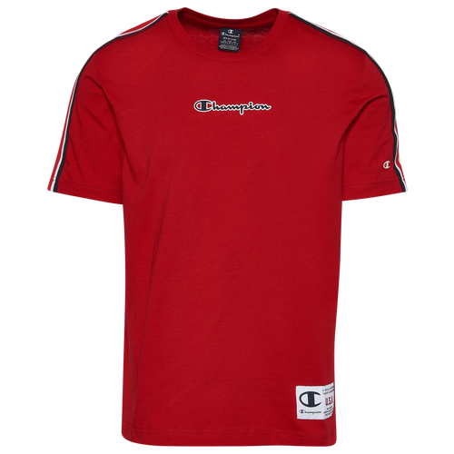 

Champion Mens Champion Tag T-Shirt - Mens Red/Navy Size S