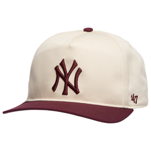 47 Brand Mens 47 Brand New York Yankees Two Tone Hitch - Mens Natural/Maroon