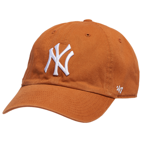 

47 Brand Mens 47 Brand Yankees Clean Up Cap - Mens Burnt Orange/White Size One Size