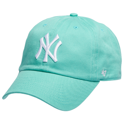 

47 Brand Mens 47 Brand Yankees Clean Up Cap - Mens White/Turquoise Size One Size