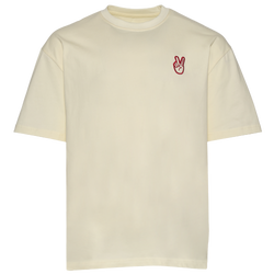Men's - Deuce Embroidered T-Shirt - Cream/Red