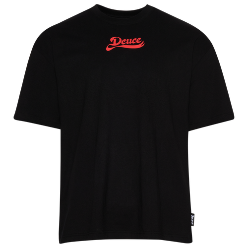 MENS - Deuce Fuego Basketball  T-Shirt - Black/Red