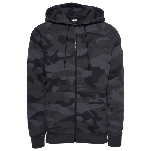 

CSG Mens CSG Troupe Full-Zip Hoodie - Mens Black Camo Size 3XL
