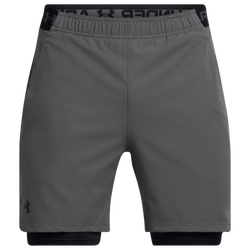 Men's - Under Armour Vanish Woven Shorts With Heat Gear  - Castlerock/Black/Black