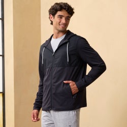 Pour hommes - CSG Chandail à capuchon avec glissière pleine longueur Active Reform - Noir