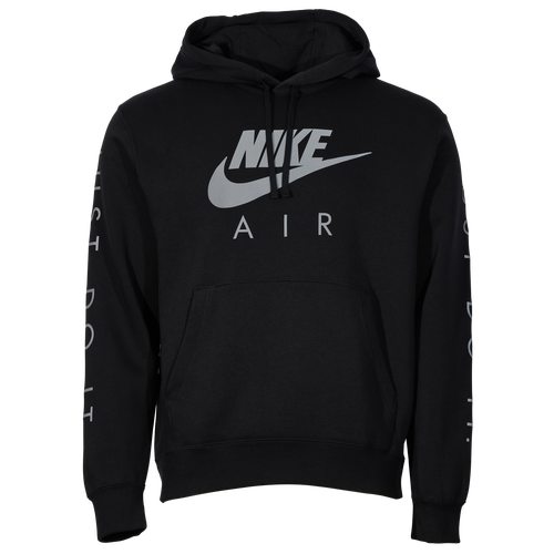 Nike Mens Just Do It Hoodie In Black silver ModeSens