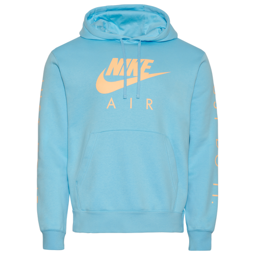 Nike Mens Just Do It Hoodie In Blue Chill yellow ModeSens