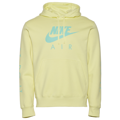 Shop Nike Mens  Just Do It Hoodie In Lime/blue