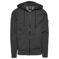 Jordan Essentials Fleece Full Zip Hoodie Carbon Heather / White