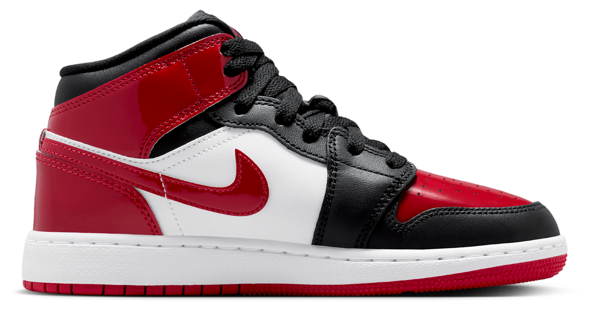 スニーカー NIKE AIR JORDAN 1 MID SE BLACK/RED/WHITE Jordan Air Jordan 1 Mid SE - Boys' Grade School | Foot Locker Canada