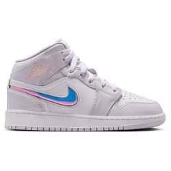Girls' Grade School - Jordan Air Jordan 1 Mid SE Fem  - Barely Grape/Atomic Pink