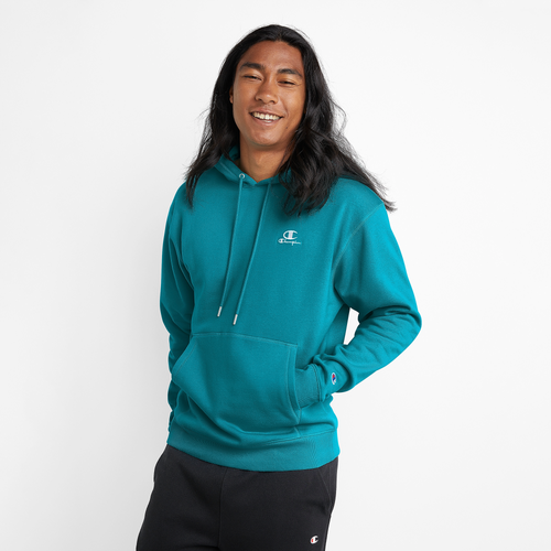 

Champion Mens Champion Classic Fleece Pullover Hoodie - Mens Rockin Teal Size M