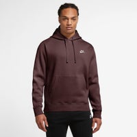 Nike club hoodie burgundy hotsell