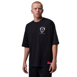 Men's - Jordan Brooklyn Oversized Graphic Short Sleeve Crew  - Black/Black