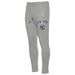 Men's - Pro Standard Yankees Stacked Logo Joggers - Grey/Grey