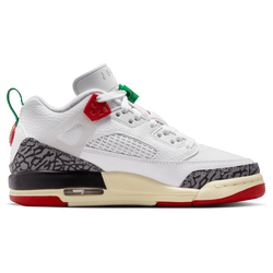 Boys' Grade School - Jordan Spizike Low  - White/Varsity Red