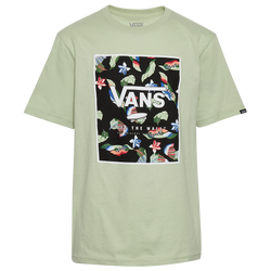Boys' Grade School - Vans Floral Logo Box T-Shirt - Green/Green