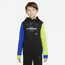 Boys' Grade School - Nike Digi Club Hoodie - Black/Blue/Volt