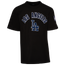 Pro Standard Dodgers Stacked Logo T-Shirt - Men's Black/Black