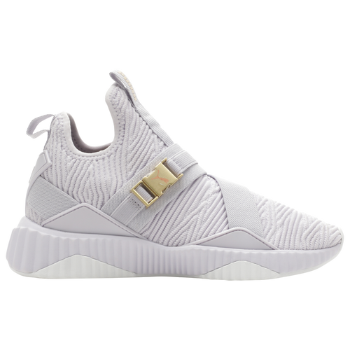 

Girls PUMA PUMA Defy Varsity JR Mid - Girls' Grade School Running Shoe Spring Lavender/Puma Gold Size 04.0