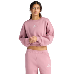 Women's - New Balance Linear Heritage Fleece Crew - Rosewood/Rosewood