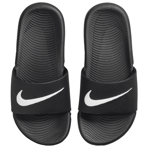 

Boys Nike Nike Kawa Slides - Boys' Grade School Shoe Black/White Size 04.0