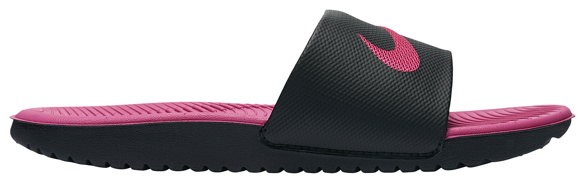 nike slippers pink and black