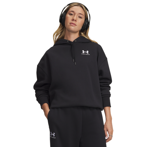Under Armour Icon Fleece Oversized Hoodie - Under Armour Black/White