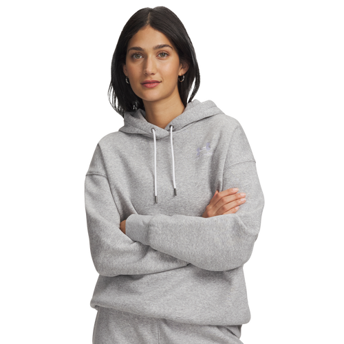 Under Armour Icon Fleece Oversized Hoodie - Under Armour Mod Gray/White