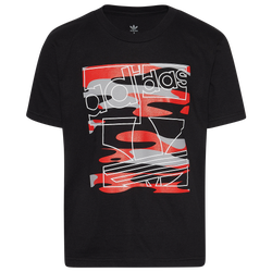 Boys' Grade School - adidas Camo Distortion T-Shirt - Black/Red/Grey