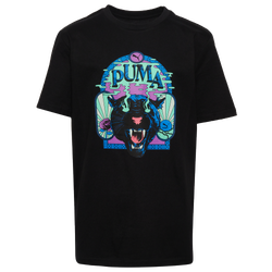 Boys' Grade School - PUMA Mystic Cat Graphic T-Shirt - Teal/Black