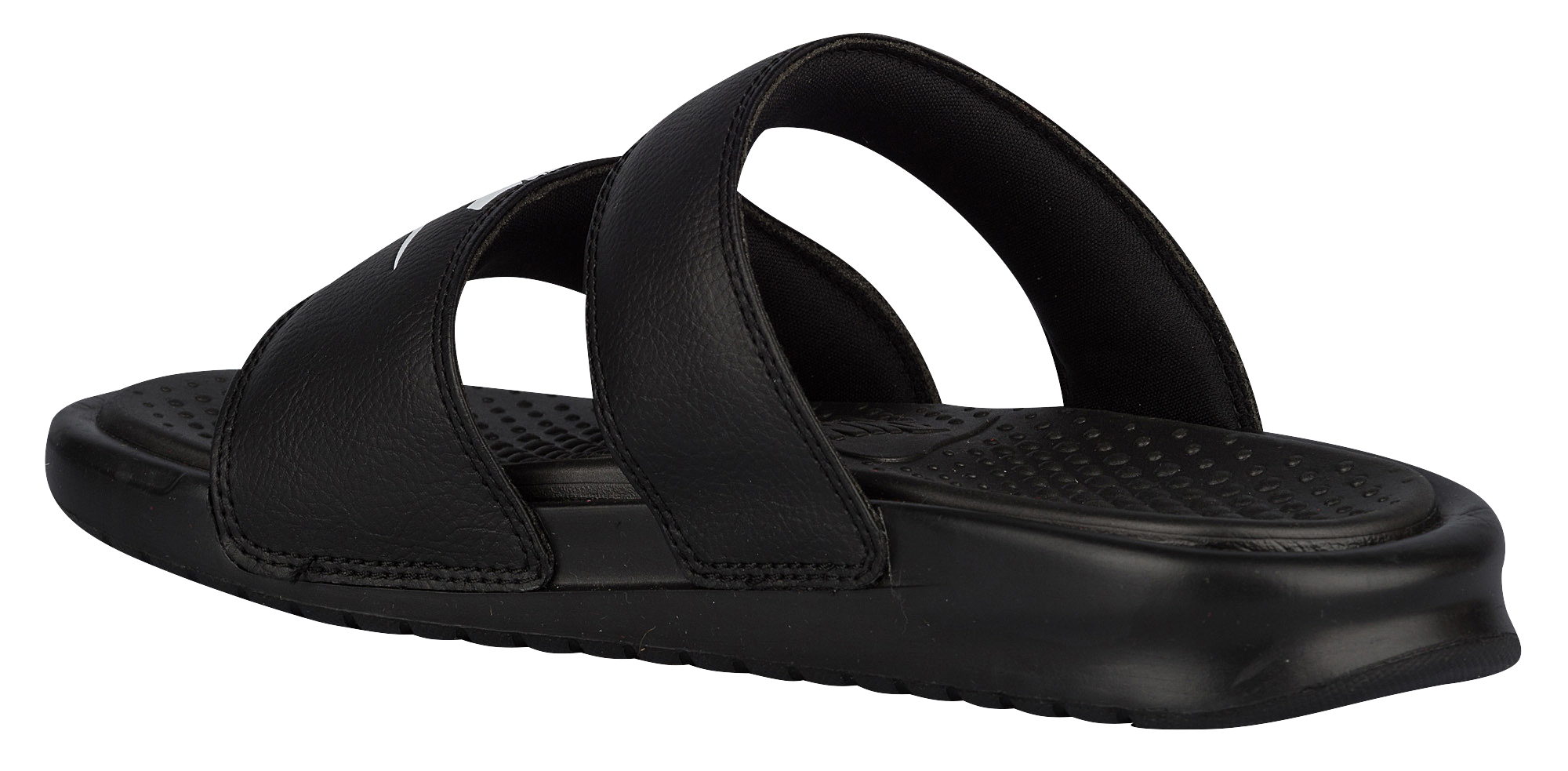 black nike slides with strap