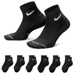 Adult - Nike Everyday Elevated Ankle Socks 6 Pack  - White/Black
