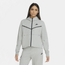 Nike NSW Tech Fleece WR Full-Zip Hoodie - Women's Dark Grey Heather/Black
