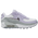 Nike Air Max 90  - Girls' Grade School White/Metallic Silver/Violet Frost
