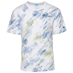 Men's - Champion Heritage AOP T-Shirt - Crayon Blur White/Blue/Green