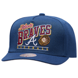 Adult - Mitchell & Ness Braves Baseline Pro Pinch Cap - Navy
